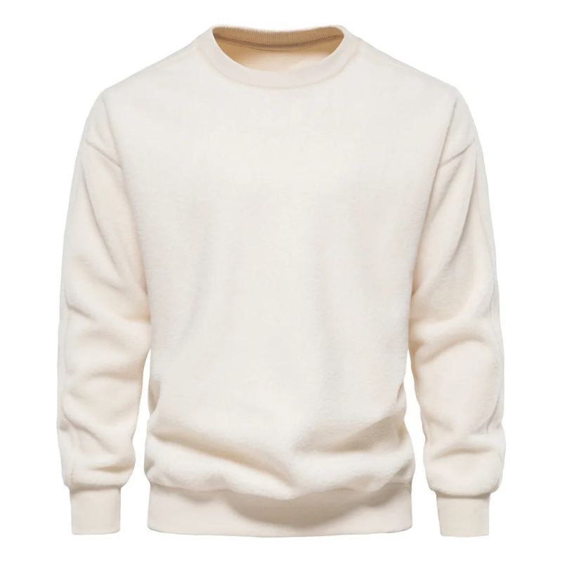 Genser Herre Høst Vinter Stil Uformell Enkel Solid Pullover Topp - Svart