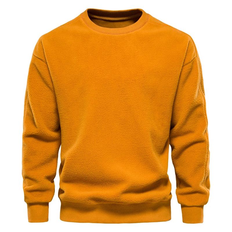 Genser Herre Høst Vinter Stil Uformell Enkel Solid Pullover Topp - Svart