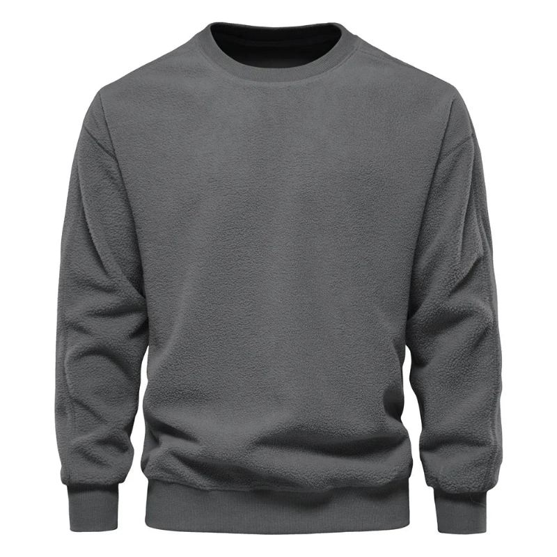 Genser Herre Høst Vinter Stil Uformell Enkel Solid Pullover Topp - Svart