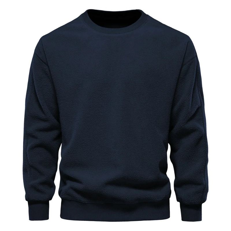 Genser Herre Høst Vinter Stil Uformell Enkel Solid Pullover Topp - Svart