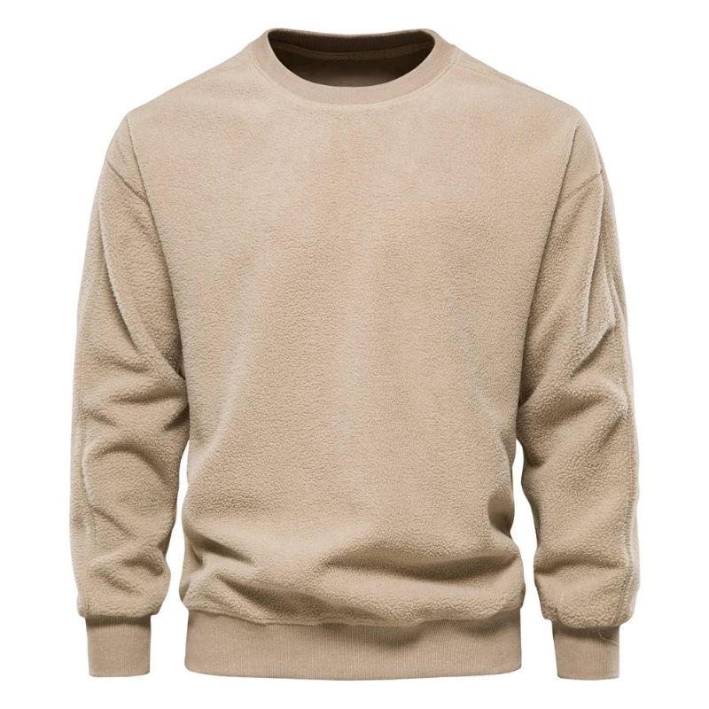 Genser Herre Høst Vinter Stil Uformell Enkel Solid Pullover Topp - Svart