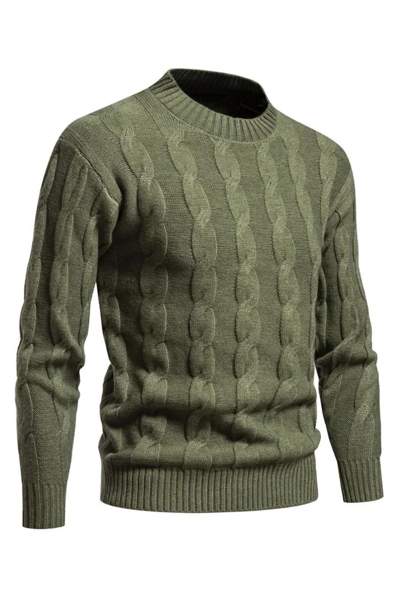 Gensere Klær Vinter Vintage Genser Herre Kåper Ensfarget Stripete Turtleneck Høst