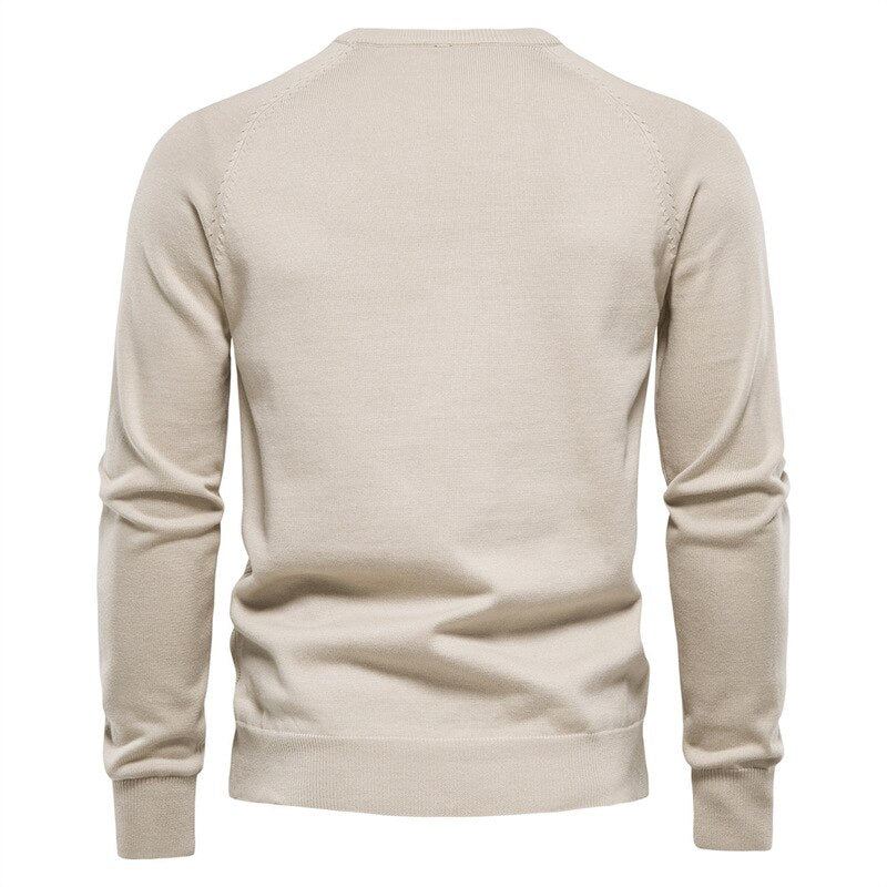 Herre Høst Og Vinter Pullover Solid Diamond Rutet Strikket Genser Casual - Svart