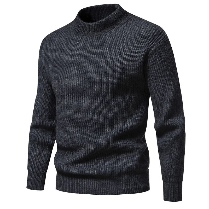 Klær Herre Høst Og Vinter Strikkegensere Slim Fit Pullover - Mørkegrå