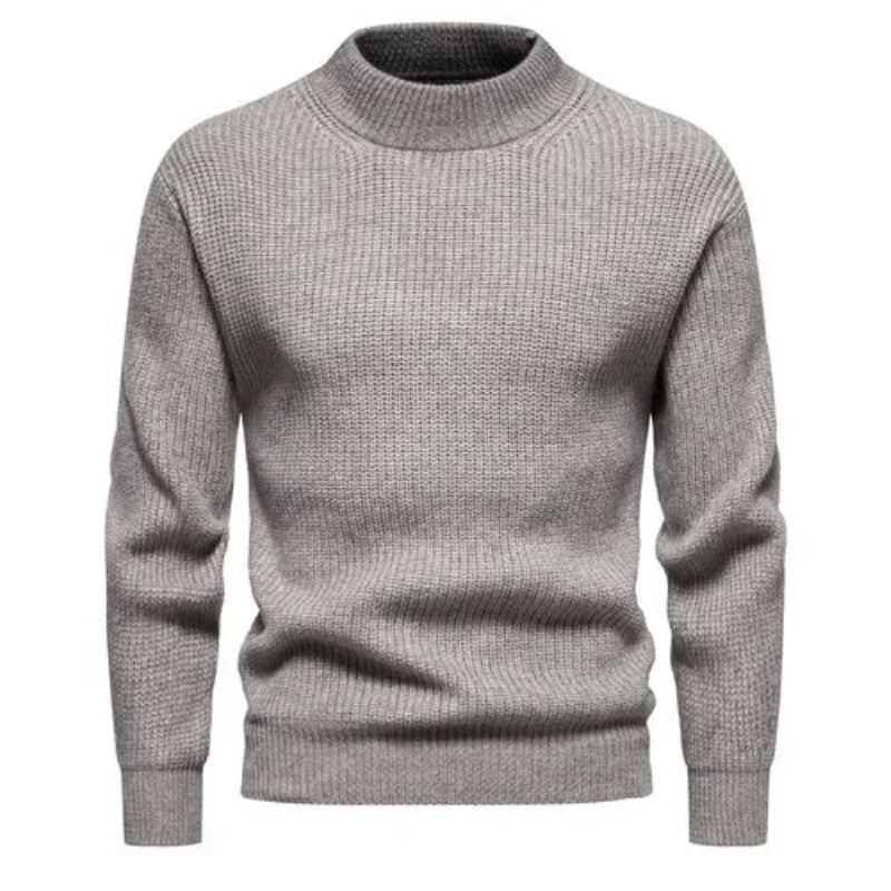 Klær Herre Høst Og Vinter Strikkegensere Slim Fit Pullover - Mørkegrå