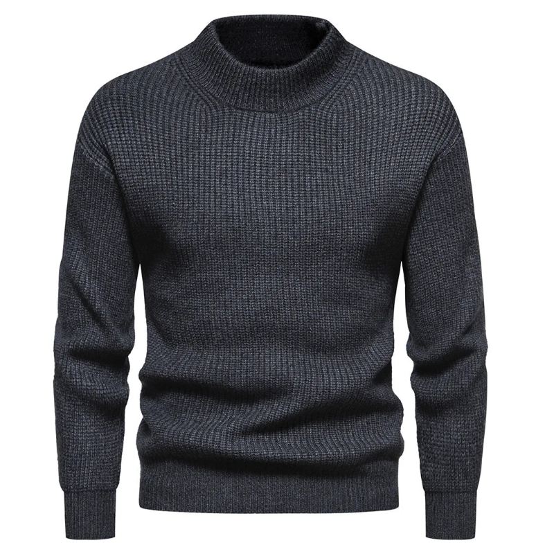 Klær Herre Høst Og Vinter Strikkegensere Slim Fit Pullover - Mørkegrå