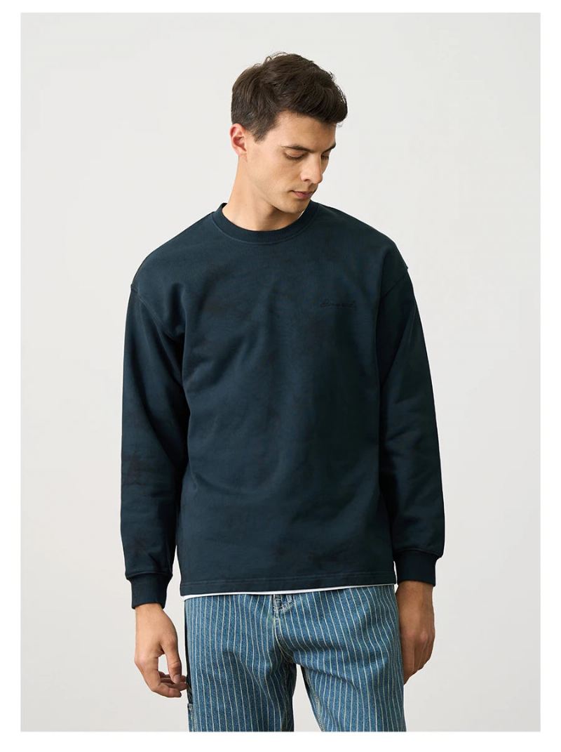 Spring Oversize Dark Sweatshirts Hettegensere Gensere - Marineblå