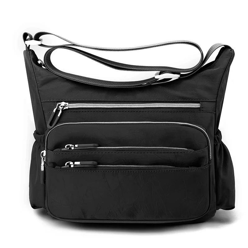 Dame Skuldervesker Messenger Bags Enkel Multi-lommer Vanntett Crossbody - Svart