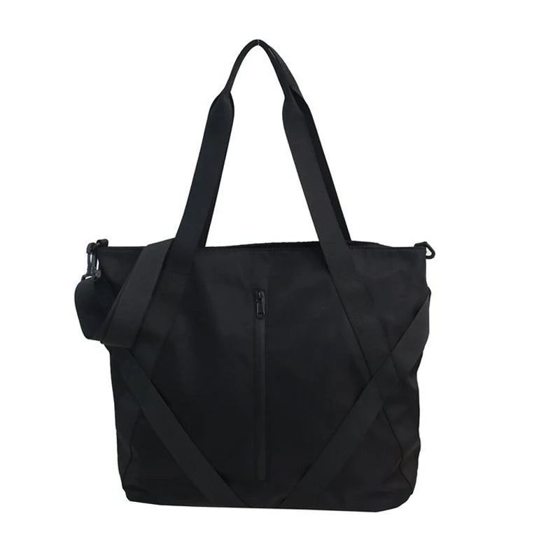 Dameveske Trend Large Capacity Tote Bag Handbag - Svart