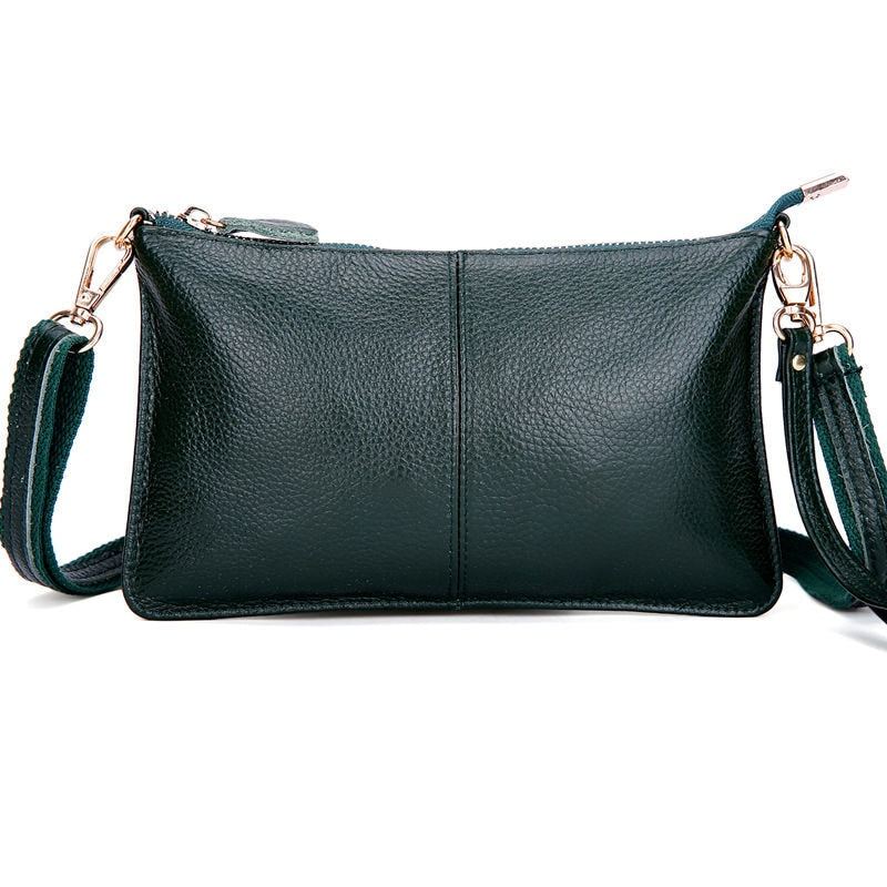 Kvinner Ekte Skinn Day Clutches Godteri Skuldervesker Crossbody Vesker Små Clutch - Svart