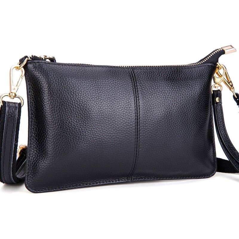 Kvinner Ekte Skinn Day Clutches Godteri Skuldervesker Crossbody Vesker Små Clutch - Svart