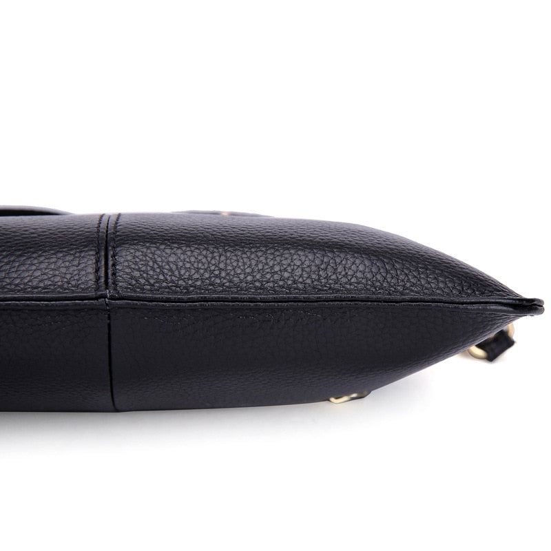 Kvinner Ekte Skinn Day Clutches Godteri Skuldervesker Crossbody Vesker Små Clutch - Svart