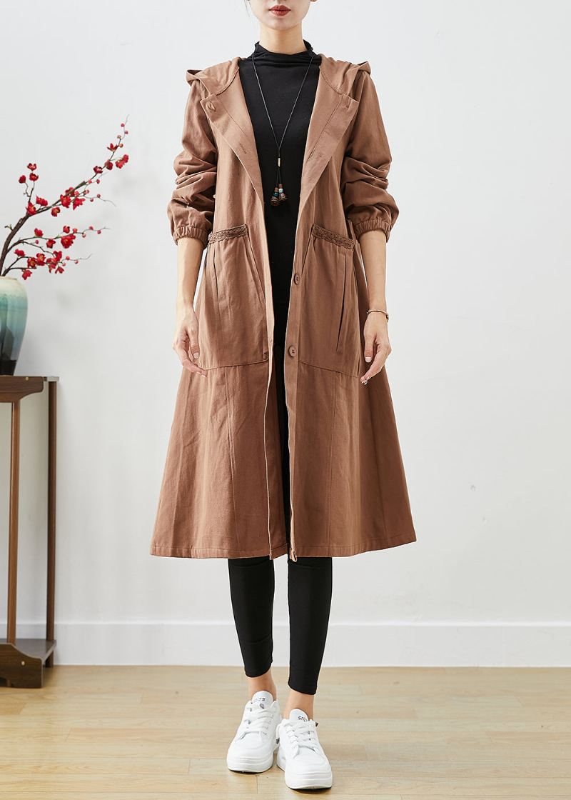 Art Coffee Hettelommer Bomull Trench Coats Fall - Trenchcoats for kvinner