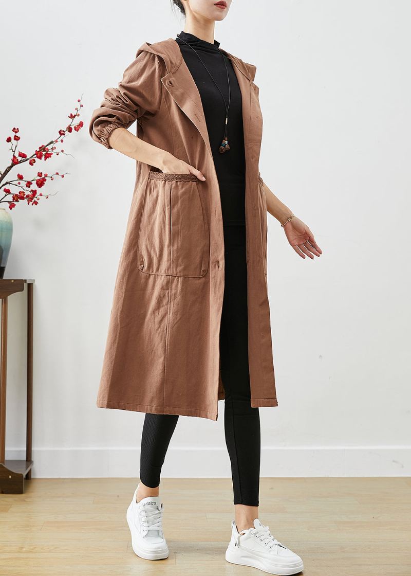 Art Coffee Hettelommer Bomull Trench Coats Fall - Trenchcoats for kvinner