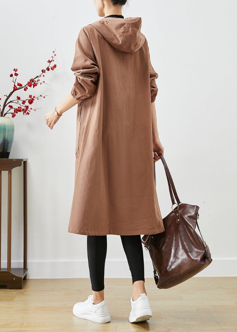 Art Coffee Hettelommer Bomull Trench Coats Fall - Trenchcoats for kvinner