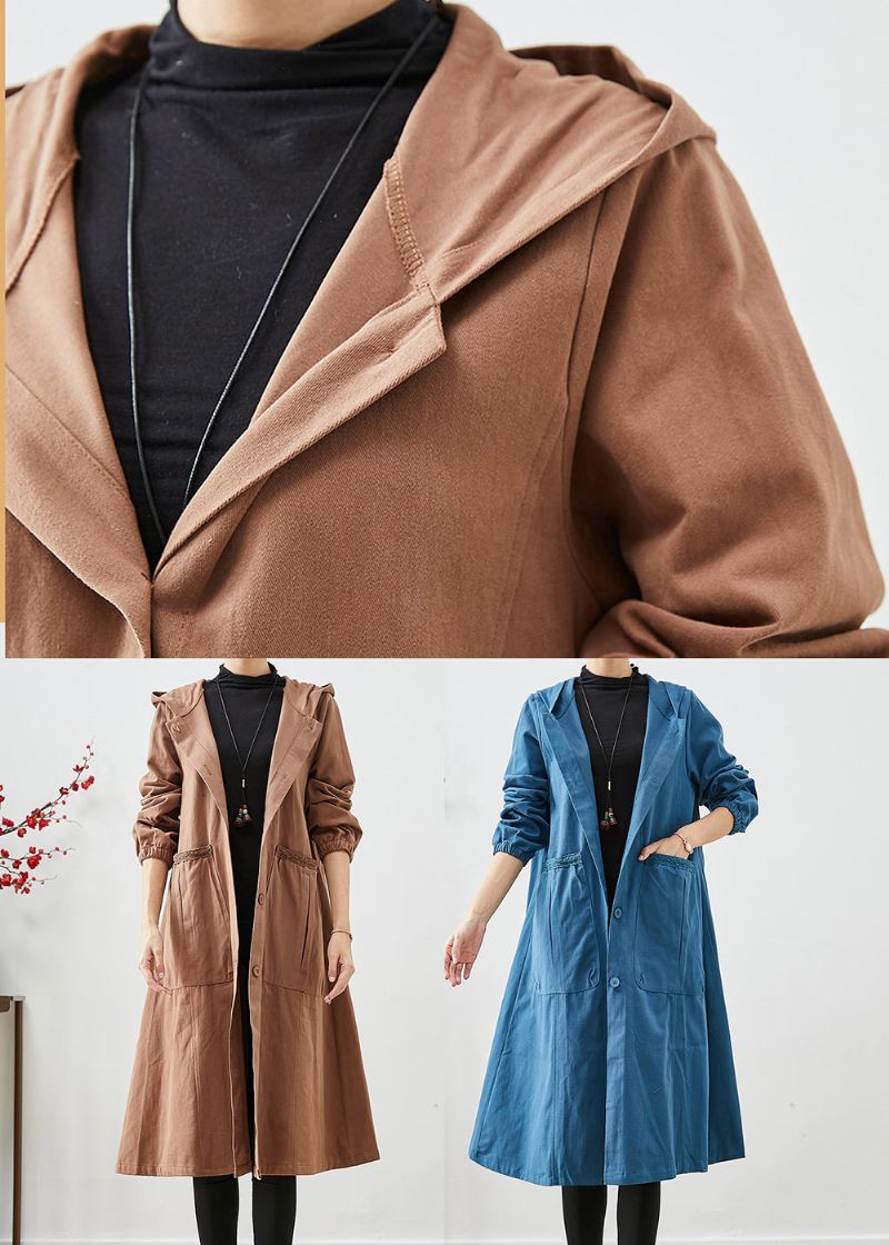 Art Coffee Hettelommer Bomull Trench Coats Fall - Trenchcoats for kvinner