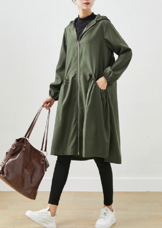 Blackish Green Cotton Coat Outwear Hette Rynket Fall