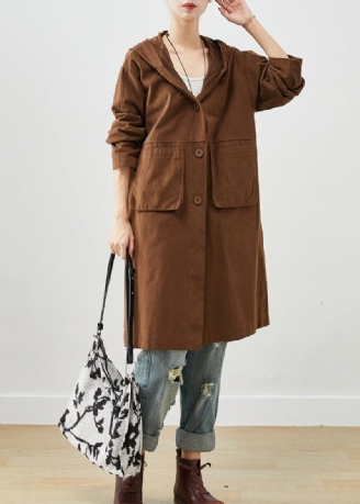 Chocolate Cotton Trench Hettelommer Fall