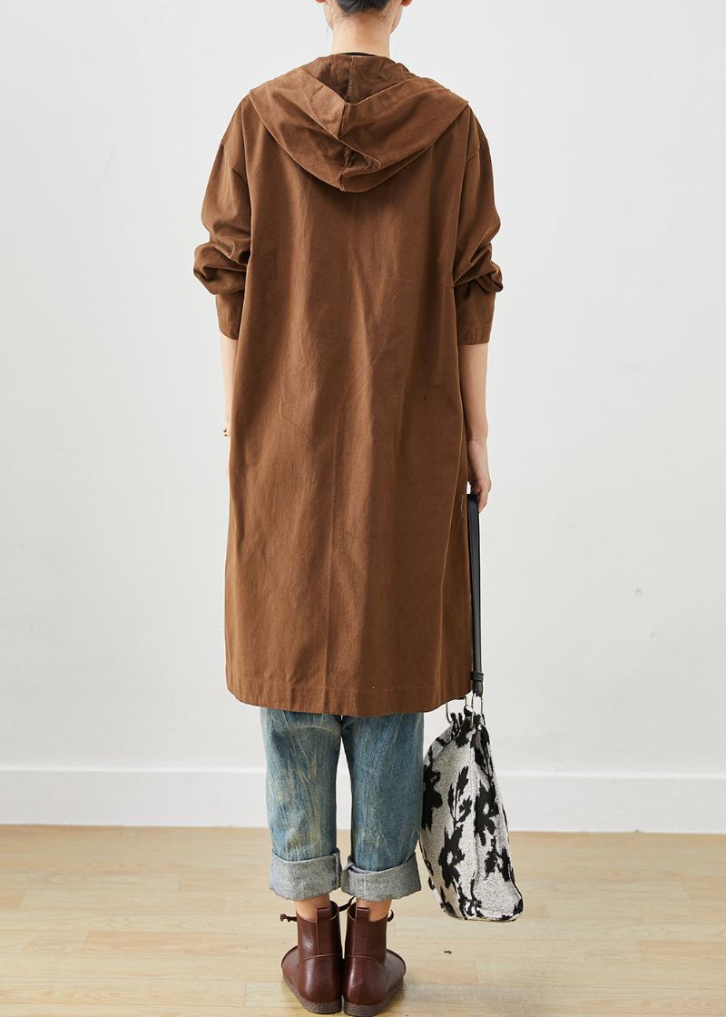 Chocolate Cotton Trench Hettelommer Fall - Trenchcoats for kvinner