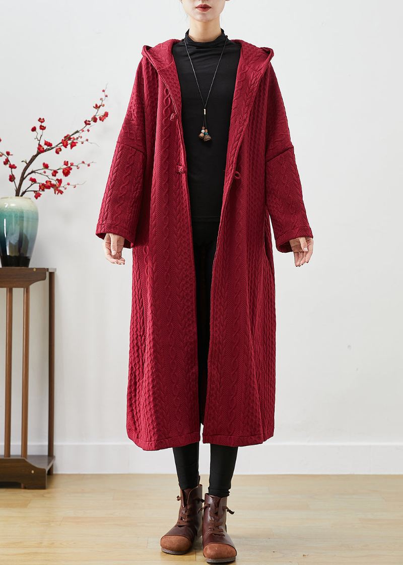 Elegant Mulberry Hette Kinesisk Button Trench Coat I Bomull Fall - Trenchcoats for kvinner