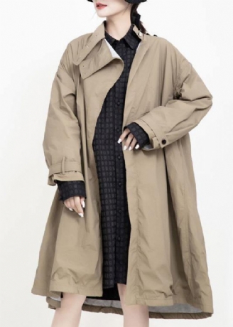 To Måter Å Bære Mote Asymmetriccoats Kvinner Khaki Midi Jakker