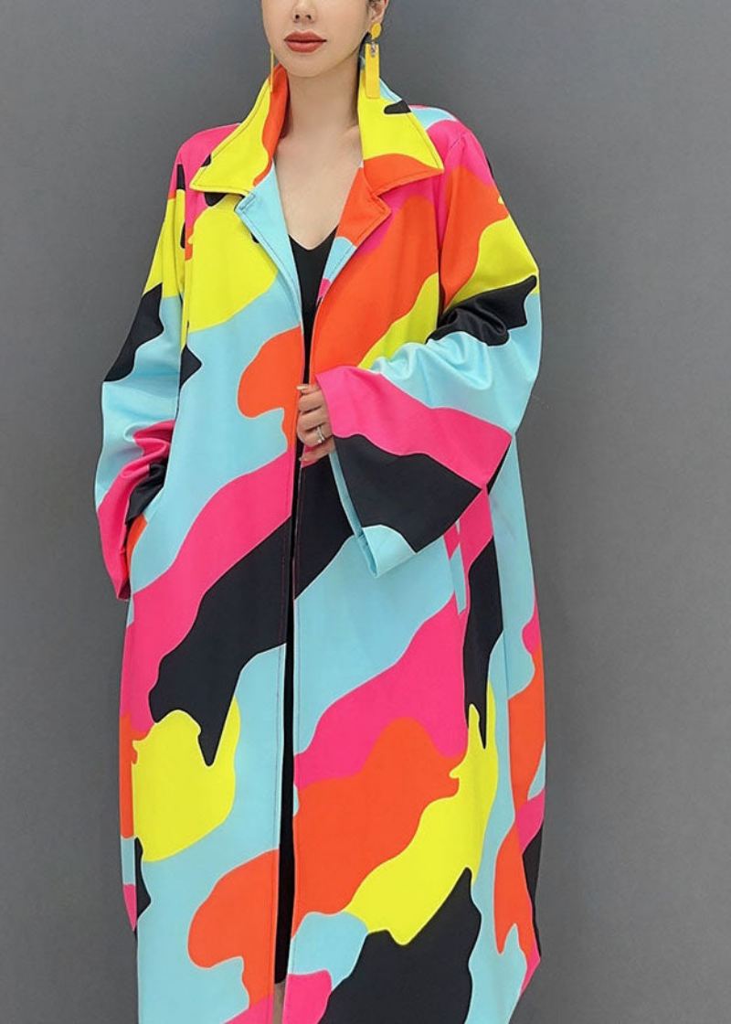 Vogue Rainbow Square Collar Button Trench Coats Fall - Trenchcoats for kvinner