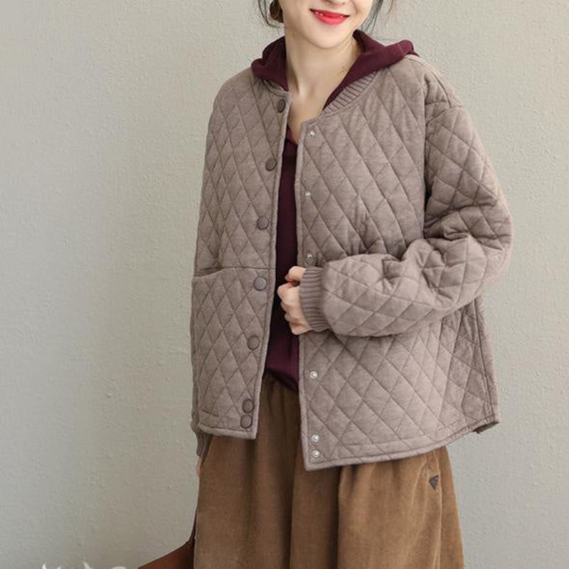 Casual Korea Style Short Thicken Coat Ny Løs Jakke For Kvinner