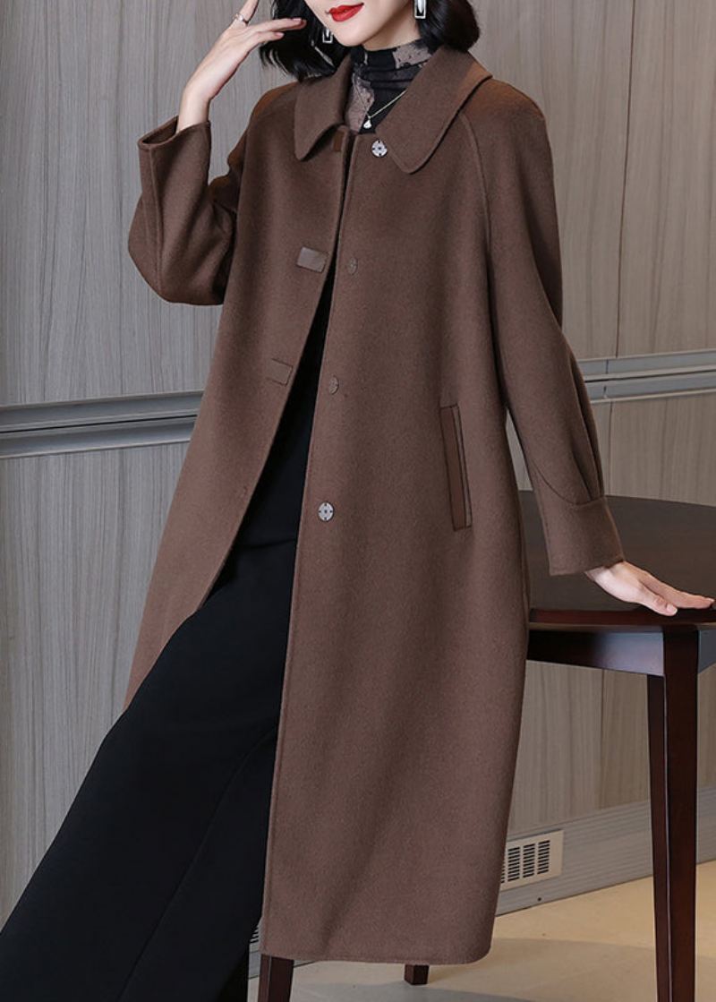 Kaffe Solid Wool Coats Peter Pan Krage Langermet