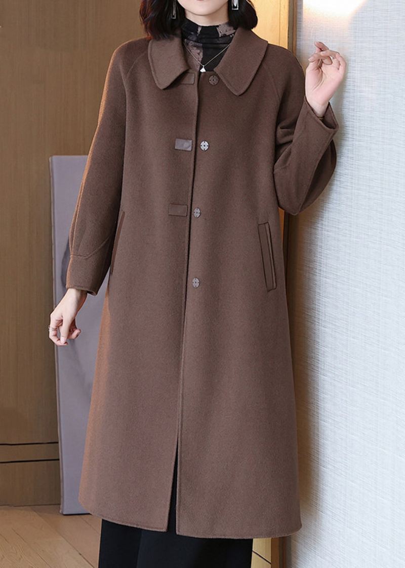 Kaffe Solid Wool Coats Peter Pan Krage Langermet - Vinterfrakker for kvinner