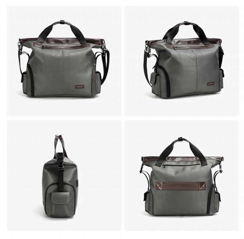 Menn Reiseveske Vanntett Håndveske For Business Koffert Casual Skulderveske Mannlig Dokumentveske Laptop Bag - Grå