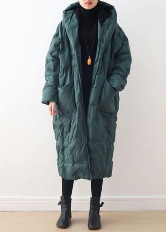 2024 Blackish Green Warm Down Coat Oversize Overtrekk