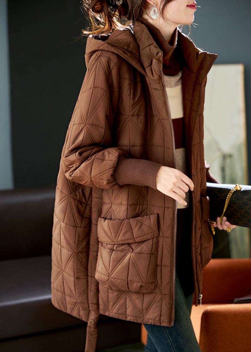 Art Coffee Hettelommer Duck Down Coat Winter - Dunjakker for kvinner