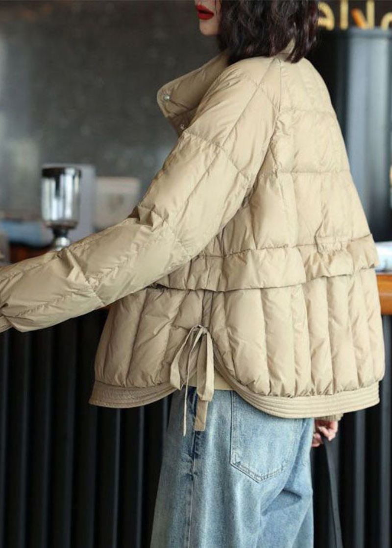 Beige Duck Down Canada Goose Jacket Side Open Oversized Winter - Dunjakker for kvinner