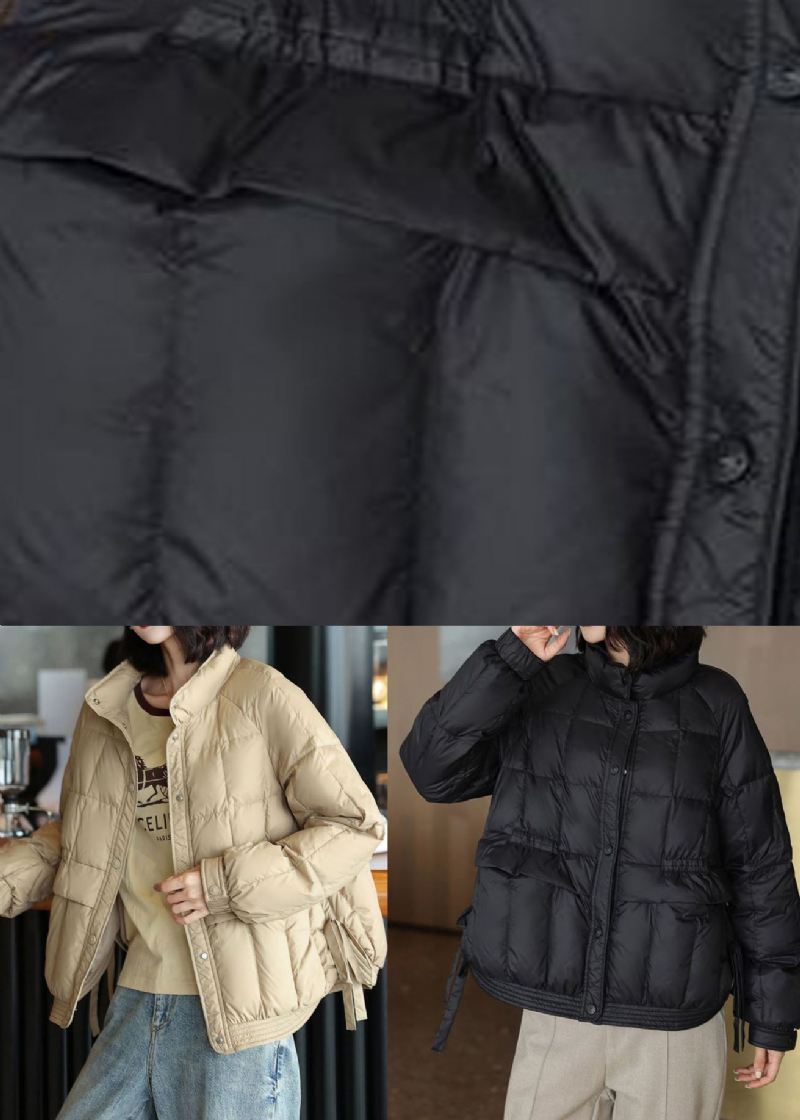 Beige Duck Down Canada Goose Jacket Side Open Oversized Winter - Dunjakker for kvinner