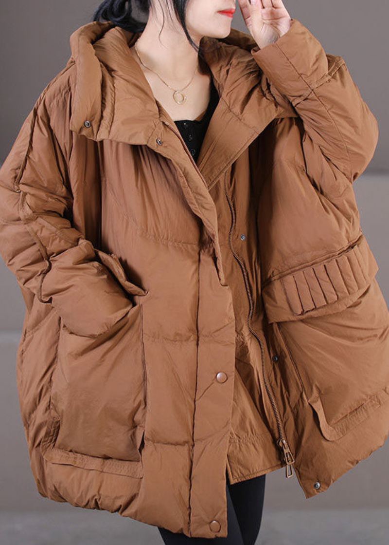 Carmel Warm Duck Down Puffer Jakke Hette Oversized Winter