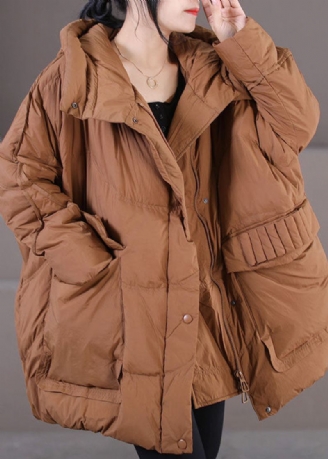 Carmel Warm Duck Down Puffer Jakke Hette Oversized Winter