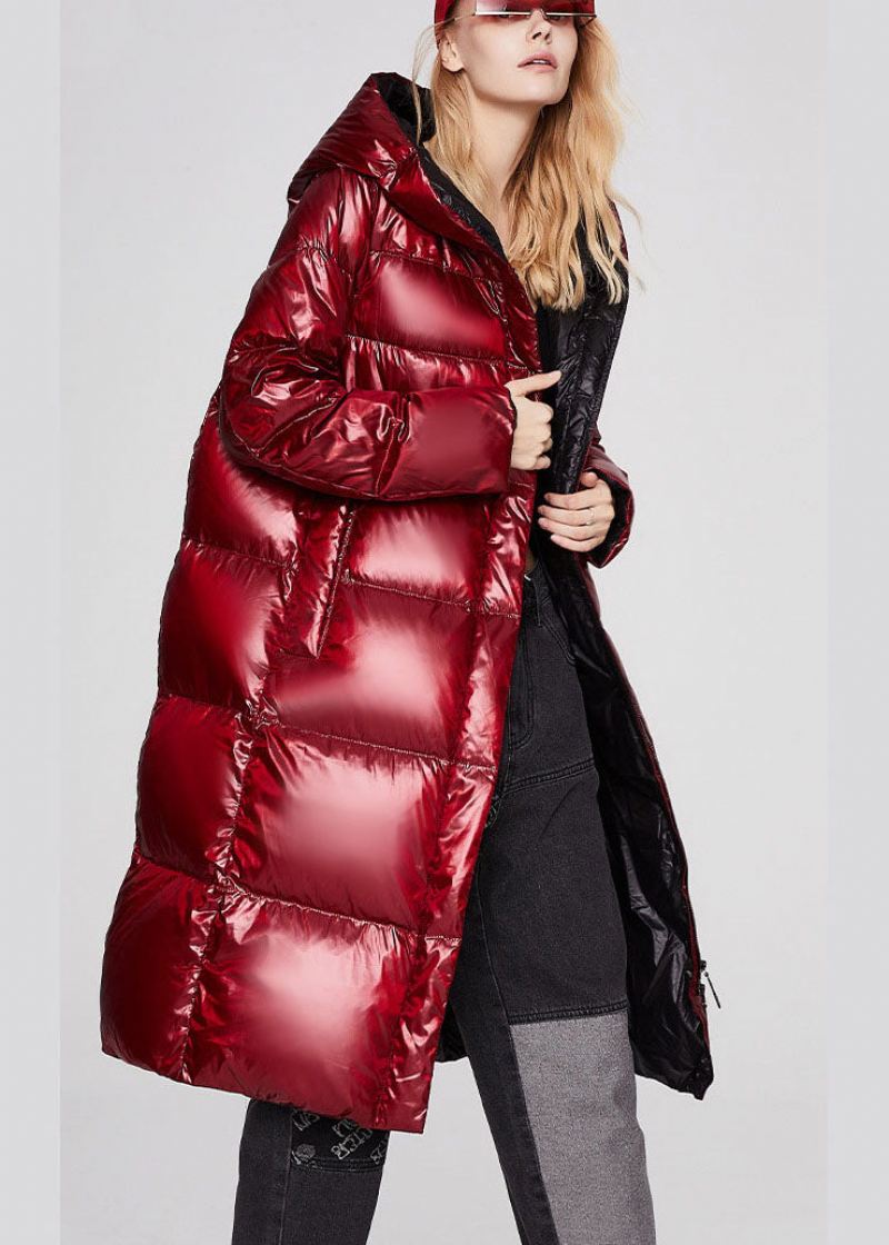 Casual Mulberry Hette Tykk Vinter Duck Down Coat