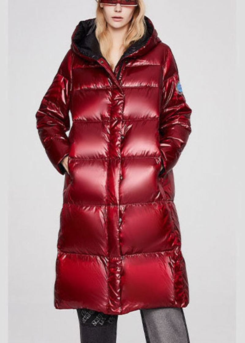 Casual Mulberry Hette Tykk Vinter Duck Down Coat - Blå