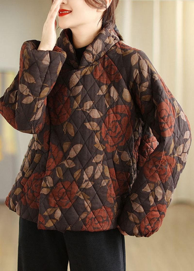 Håndlaget Mulberry Lommer Print Parka Winter - Mulberry