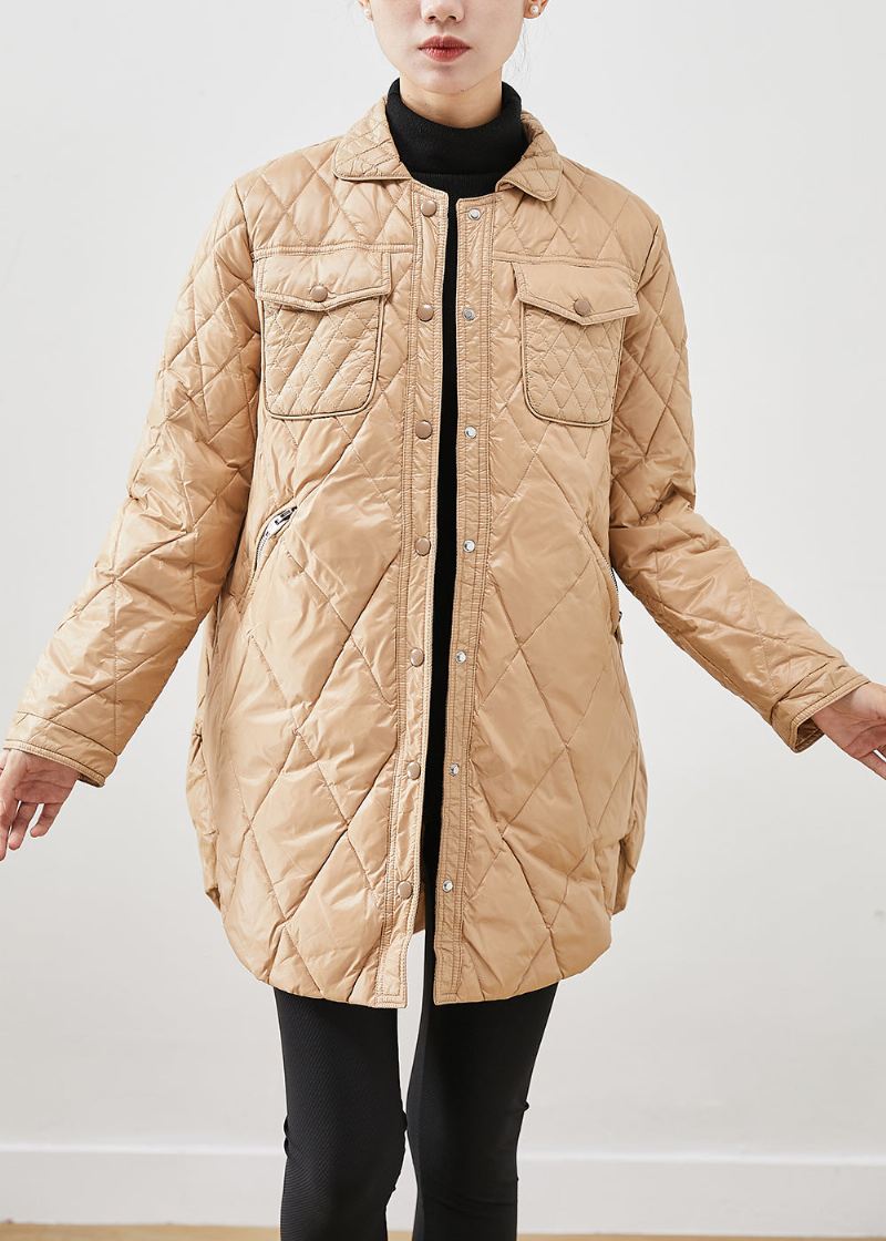 Khaki Duck Down Canada Goose Jakke Peter Pan Krage Vinter - Dunjakker for kvinner