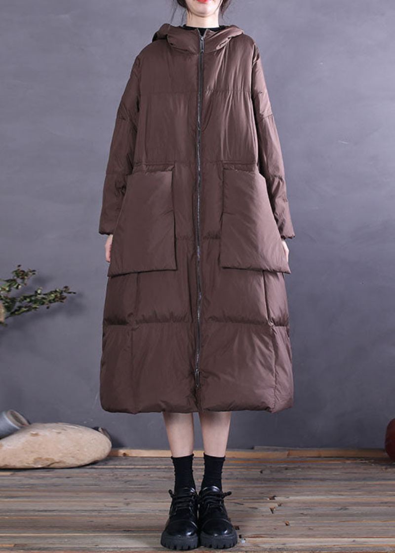 Sjokoladelommer Duck Down Coat Zip Up Winter