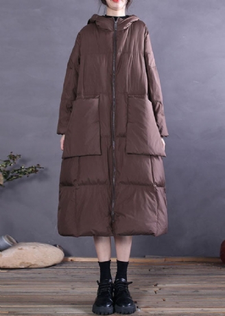 Sjokoladelommer Duck Down Coat Zip Up Winter