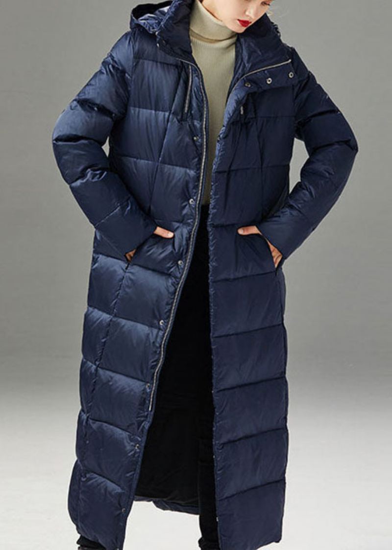 Stil Navy Slim Fit Mote Tykk Vinter Duck Down Coat - Dunjakker for kvinner