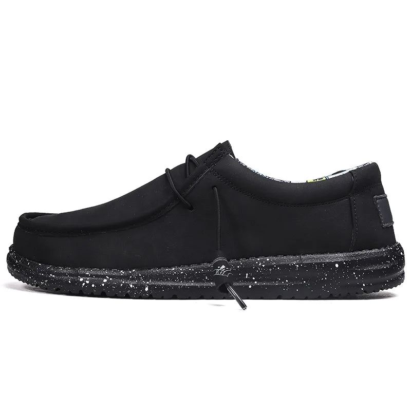 Leather Casual Sko Menn Dude Loafers Street Style Slip-ons - Grå