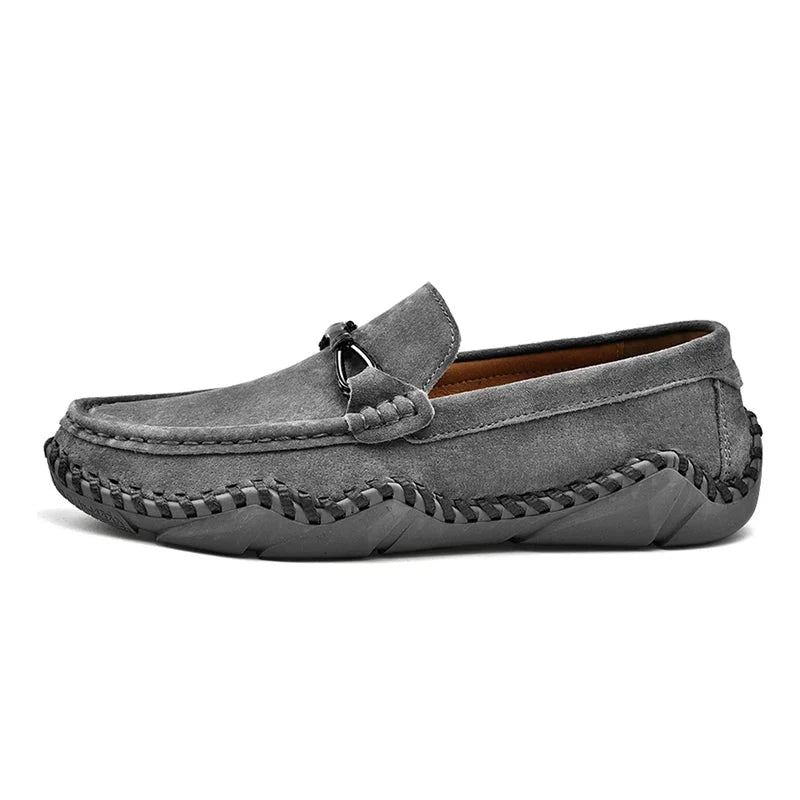 Luksus Merke Komfort Herre Loafers Ekte Skinn Flats Sko Årsaksmessig - Khaki