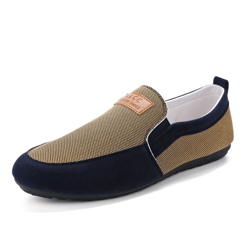 Menn Fritidssko Vår Høst Canvas Trend Allsidig Student Loafers Sko - Kaki