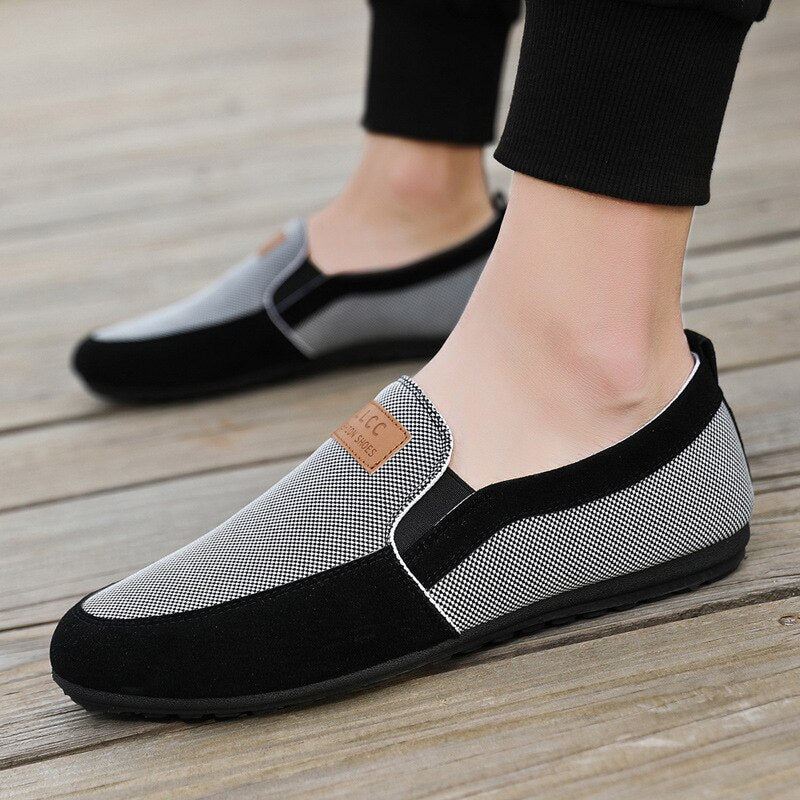 Menn Fritidssko Vår Høst Canvas Trend Allsidig Student Loafers Sko - Kaki