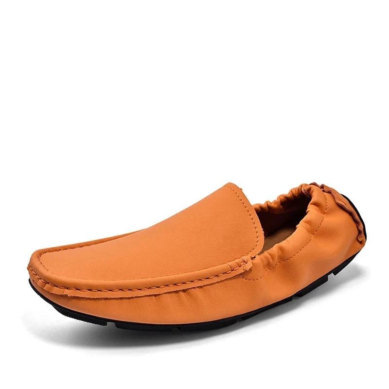 Skinn Loafers For Menn Slip-on Fritidssko Mokkasiner Herre Flats Supper Myke Sko - Brun