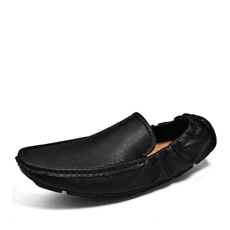 Skinn Loafers For Menn Slip-on Fritidssko Mokkasiner Herre Flats Supper Myke Sko - Brun