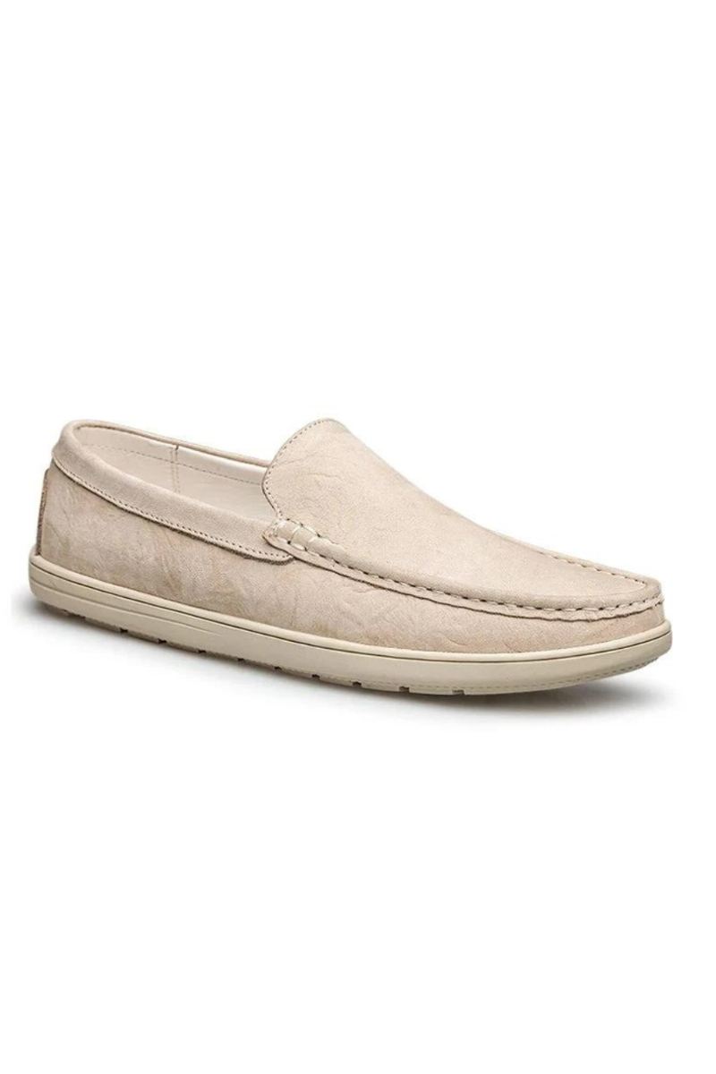 Uformelle Vårsko For Menn Slip On Loafers I Ekte Skinn Komfortable Håndlagde Designersko